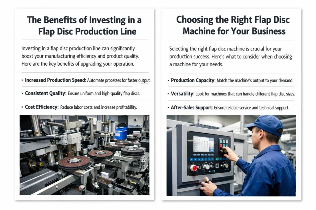 Flap disc machine factory
