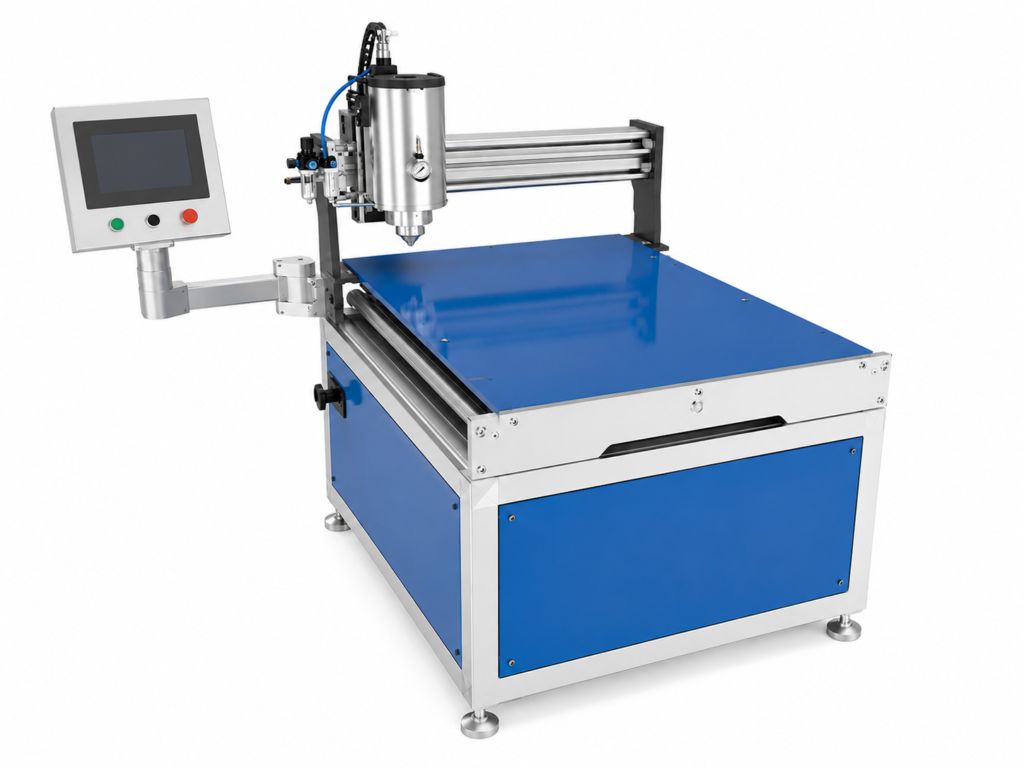 GLUE DISPENSING MACHINE FOR MOP FLAP WHEEL