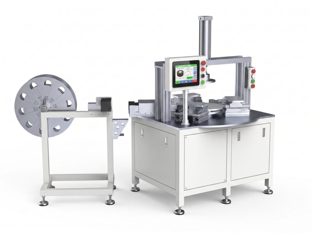 FLAP WHEEL STRAPPING MACHINE